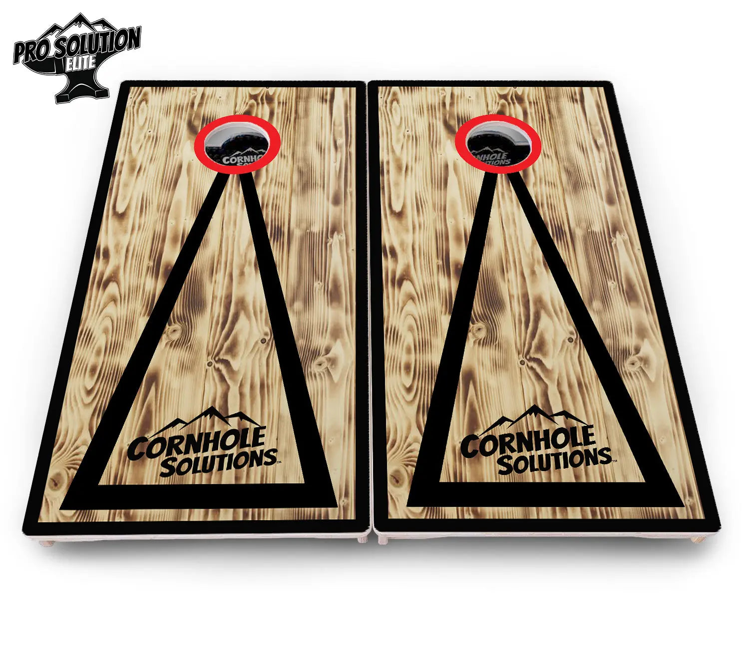 Burnt Triangle Cornhole Boards - Pro Solution Elite Series by Cornhole Solutions, custom cornhole board detail photo 4