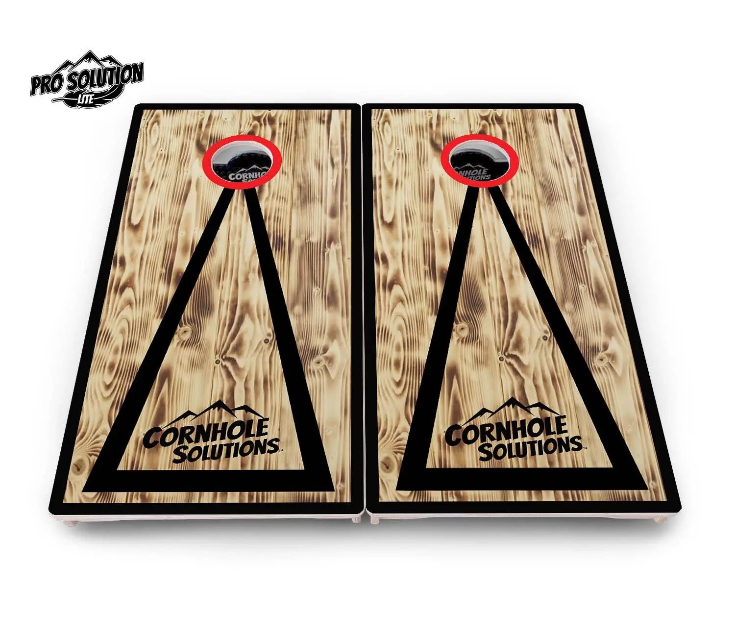 Burnt Triangle Cornhole Boards - Pro Solution Lite Series by Cornhole Solutions, custom cornhole board detail photo 2