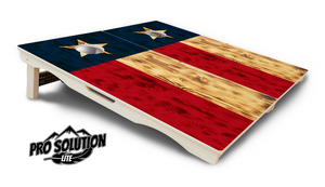Burnt Texas Flag Cornhole Boards - Pro Solution Lite Series Cornhole Solutions