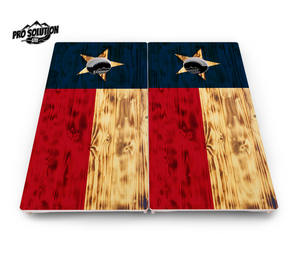 Burnt Texas Flag Cornhole Boards - Pro Solution Lite Series Cornhole Solutions