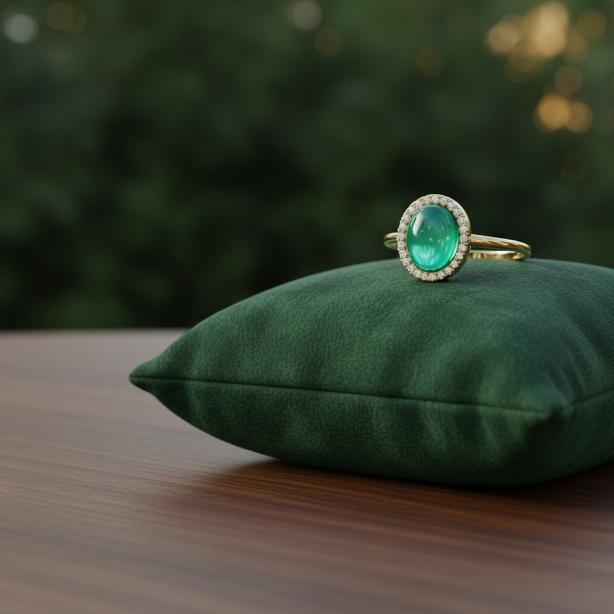 Amélie - Green Agate Ring by Ke Bella, additional product image 3