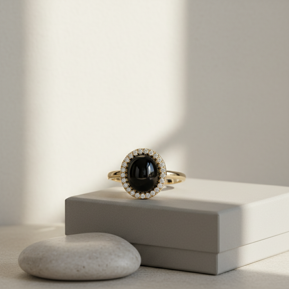 Amélie - Black Onyx Ring by Ke Bella, additional product image 2