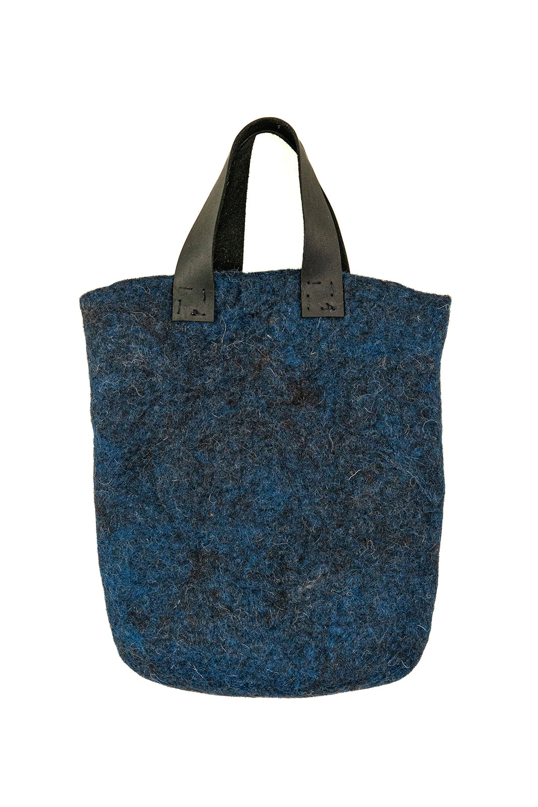 Blue Gray and Charcoal Classic Carryall handmade wool bag by Comfy Bear Home product image 1