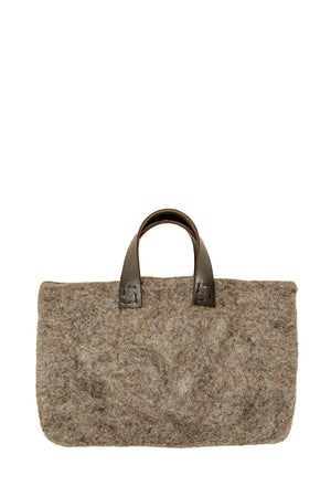 Natural Gray Petite Bag handmade wool bag by Comfy Bear Home product image 1