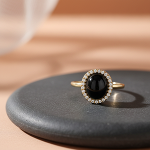 Amélie - Black Onyx Ring by Ke Bella, additional product image 4
