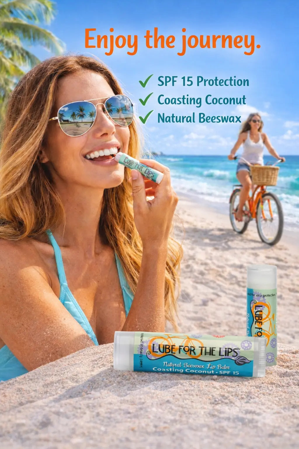 Coasting Coconut Spf 15 Lube For The Lips™ by Essential Journeys, handmade bath and body detail photo 5