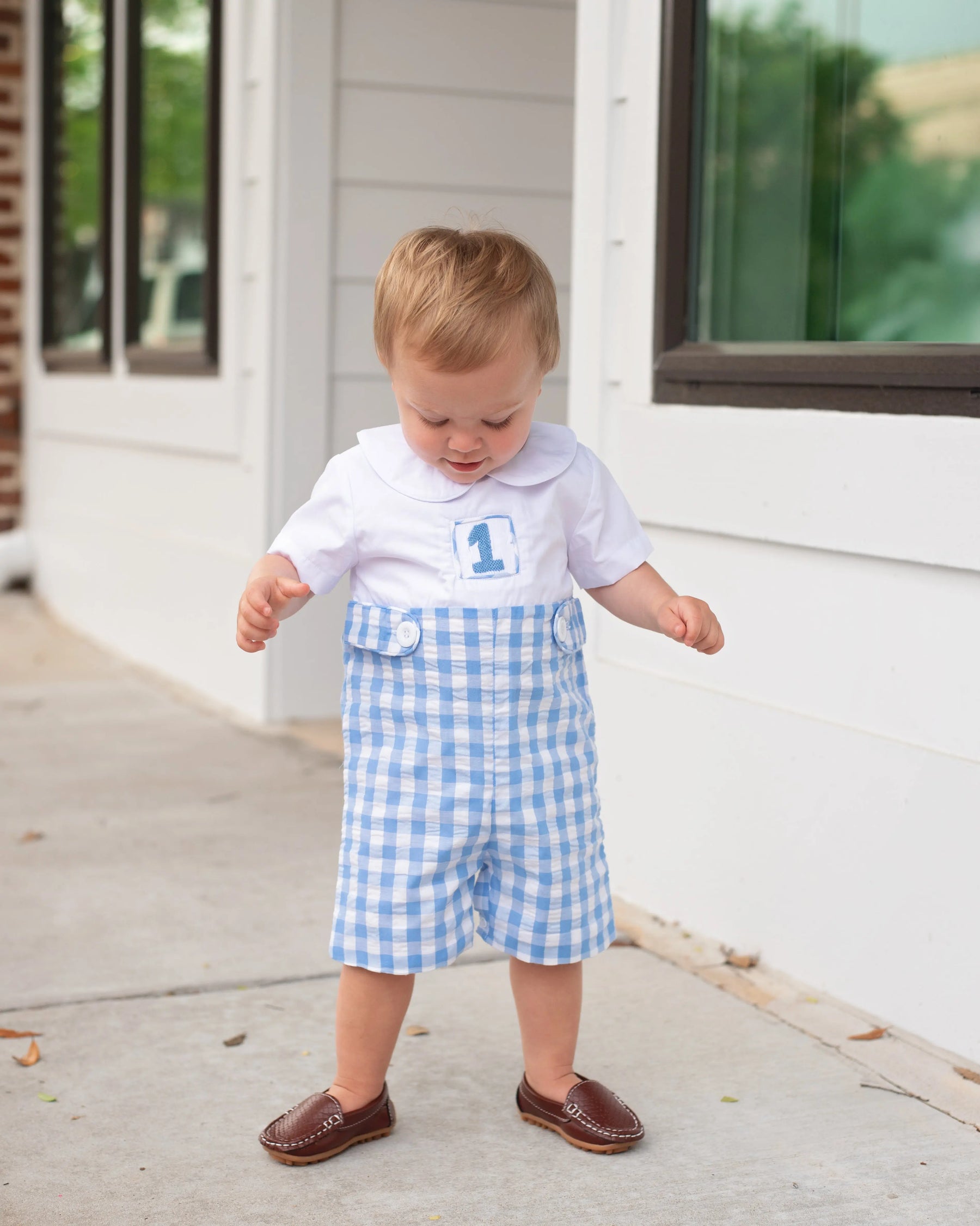 COLLARED FIRST BIRTHDAY JON JON Seven Lantern Lane