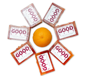 Cranberry Orange Poppy Seed Soap Slice 5 Oz. by Essential Journeys, natural skincare detail photo 7