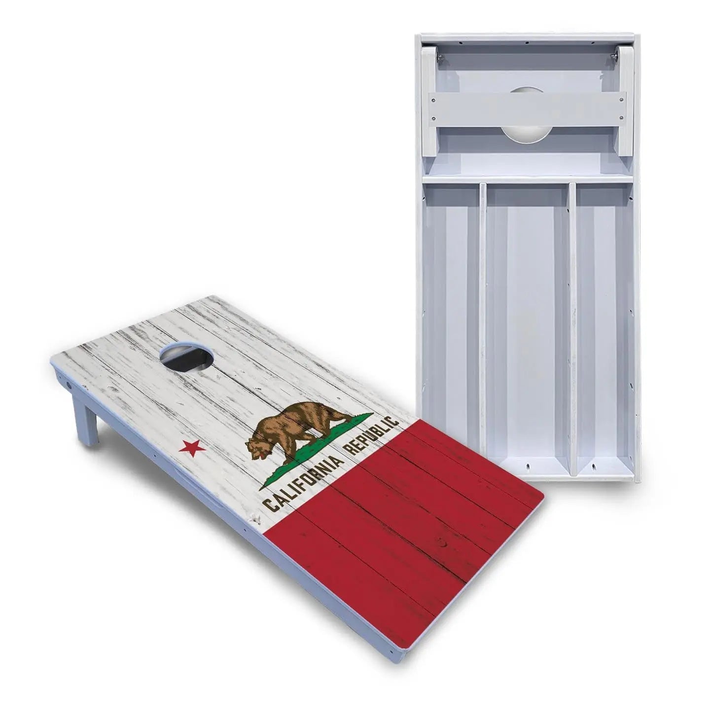 California Flag Cornhole Boards - All Weather Series by Cornhole Solutions, custom cornhole board main product photo