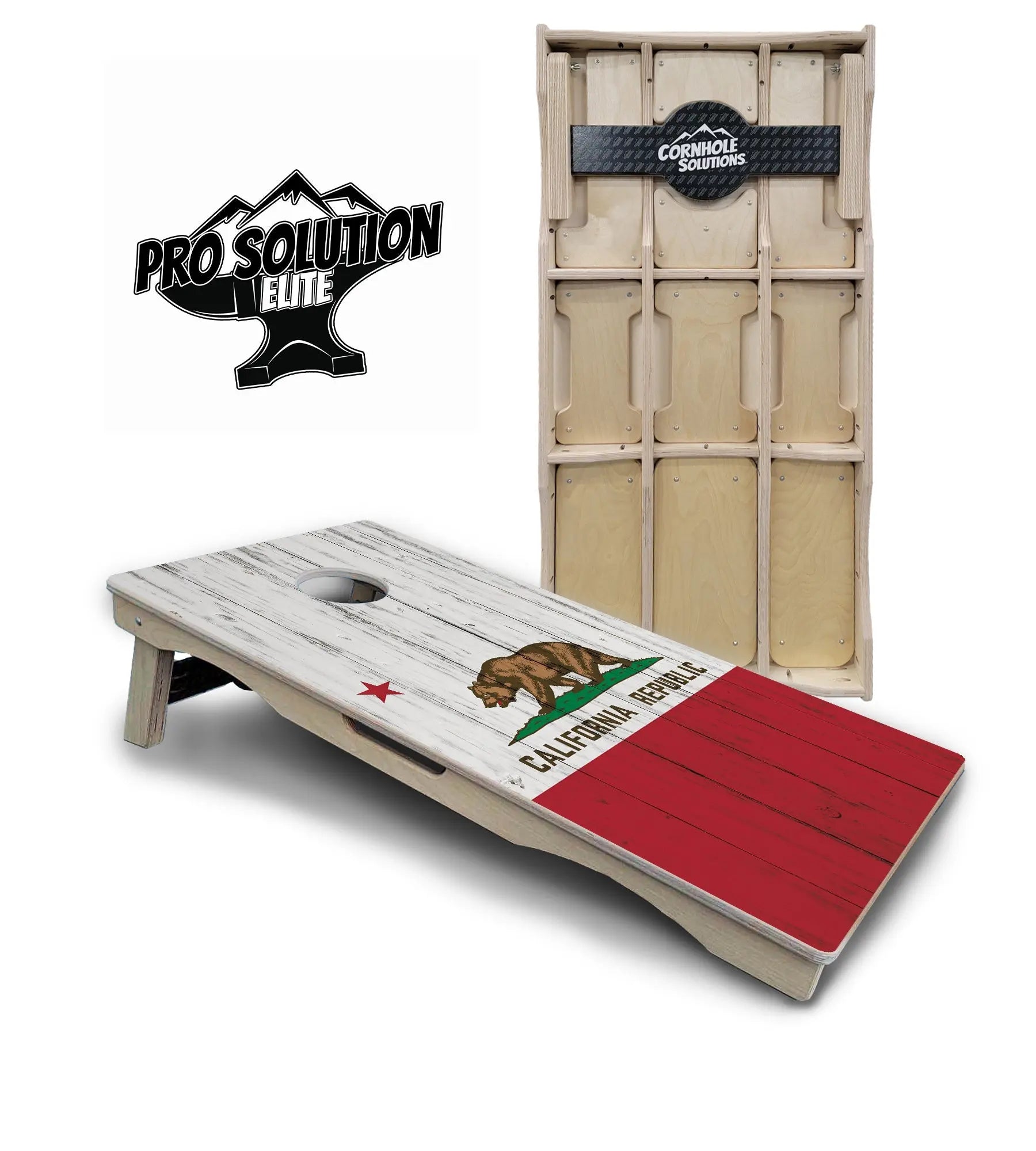 California Flag Cornhole Boards - Pro Solution Elite Series by Cornhole Solutions, custom cornhole board main product photo