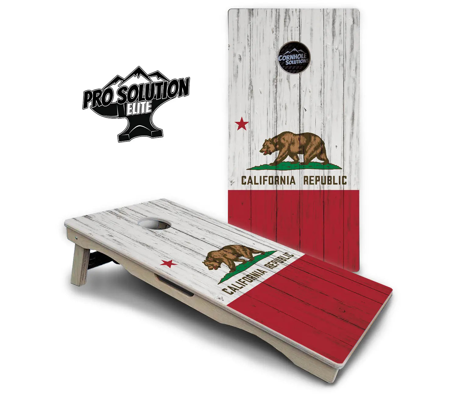 California Flag Cornhole Boards - Pro Solution Elite Series by Cornhole Solutions, custom cornhole board detail photo 2