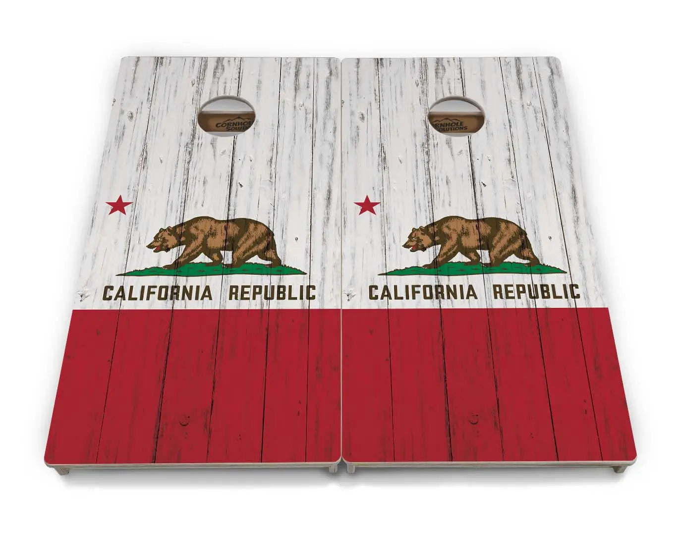 California Flag Cornhole Boards - Professional Tournament Series by Cornhole Solutions, custom cornhole board detail photo 2