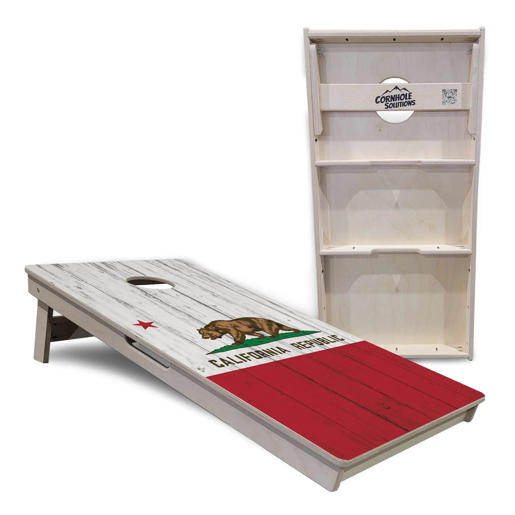 California Flag Cornhole Boards - Professional Tournament Series by Cornhole Solutions, custom cornhole board detail photo 4