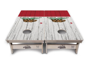 California Flag Cornhole Boards - Professional Tournament Series by Cornhole Solutions, custom cornhole board detail photo 5