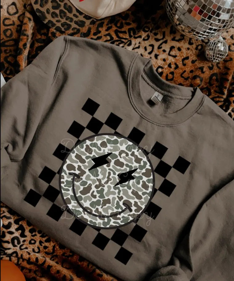 Camo Happy Tee/Sweatshirt Southern Backroad Tees LLC