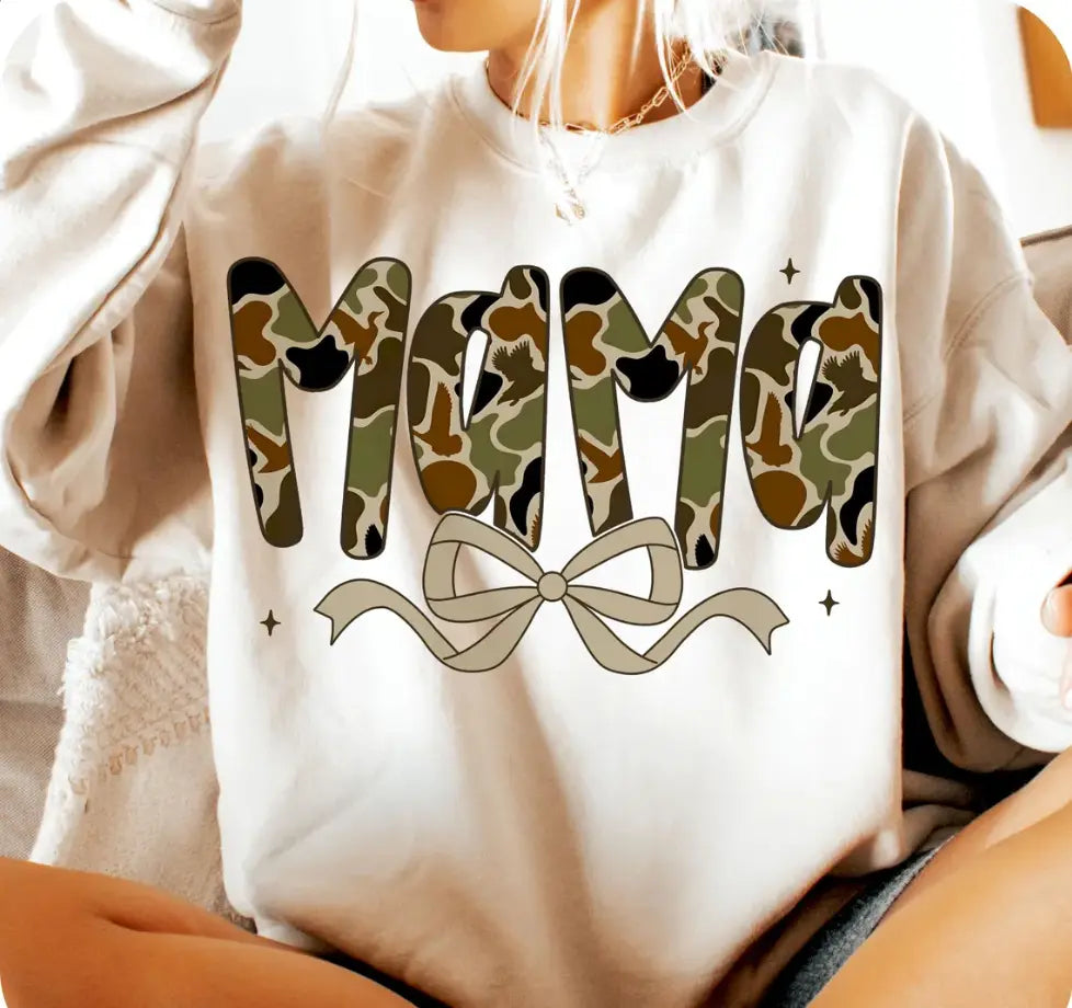 Camo Mama Sweatshirt Southern Backroad Tees LLC