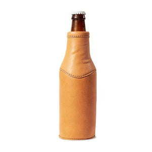 Campaign Leather Bottle Koozie by Mission Mercantile Leather Goods, custom drinkware detail photo 10