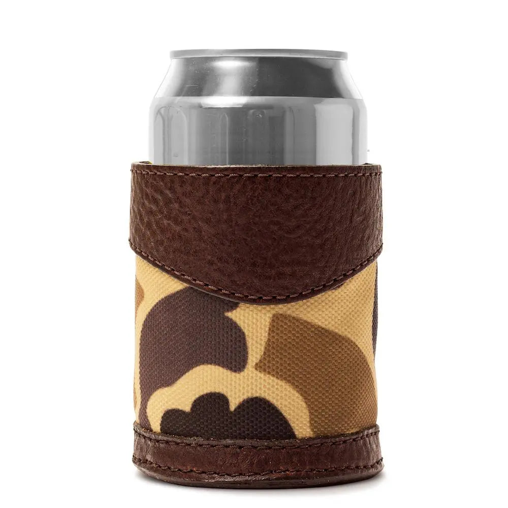 Campaign Leather Can Koozie by Mission Mercantile Leather Goods, custom drinkware detail photo 11