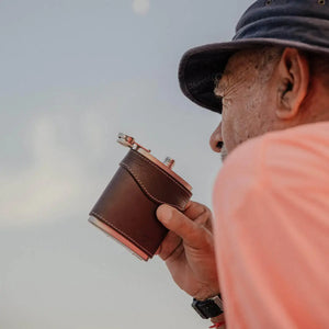 Campaign Leather Flask Mission Mercantile Leather Goods