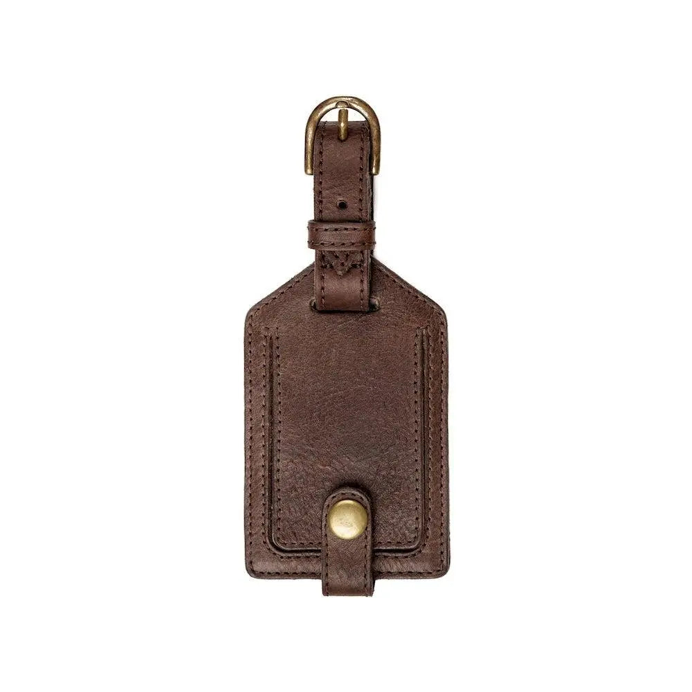 Campaign Leather Luggage Tag by Mission Mercantile Leather Goods, handmade leather goods detail photo 2