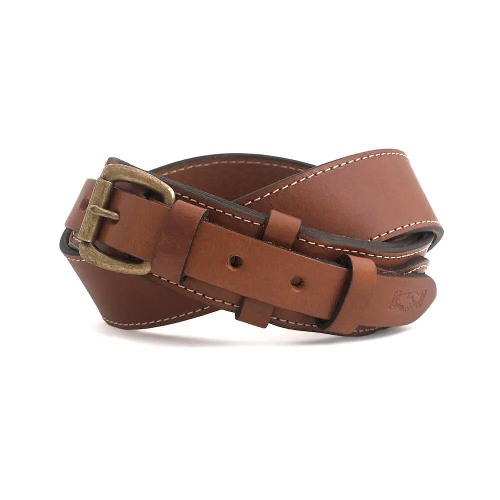 Campaign Leather Ranger Belt by Mission Mercantile Leather Goods, handmade leather goods main product photo