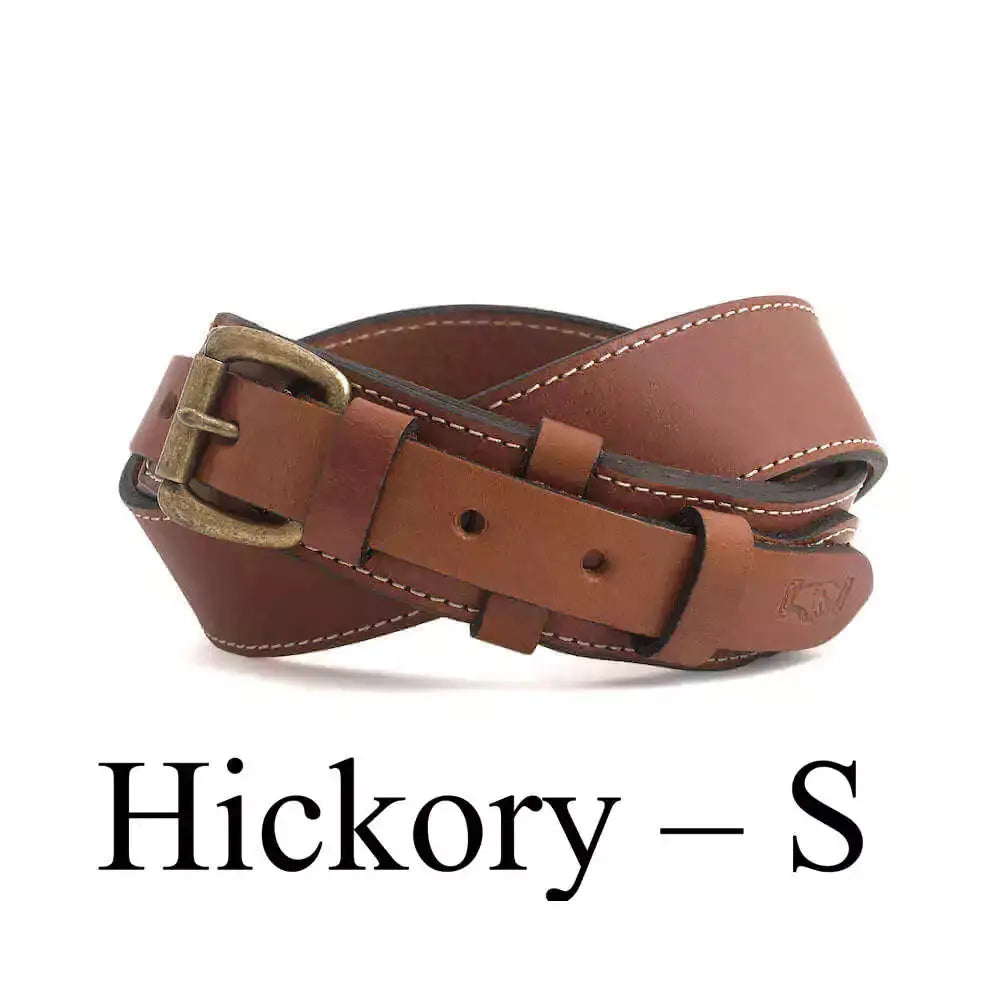 Campaign Leather Ranger Belt by Mission Mercantile Leather Goods, handmade leather goods detail photo 2