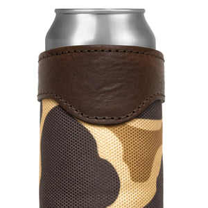 Campaign Leather Slim Can Koozie by Mission Mercantile Leather Goods, custom drinkware detail photo 9
