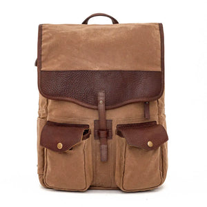 Campaign Waxed Canvas Backpack Mission Mercantile Leather Goods