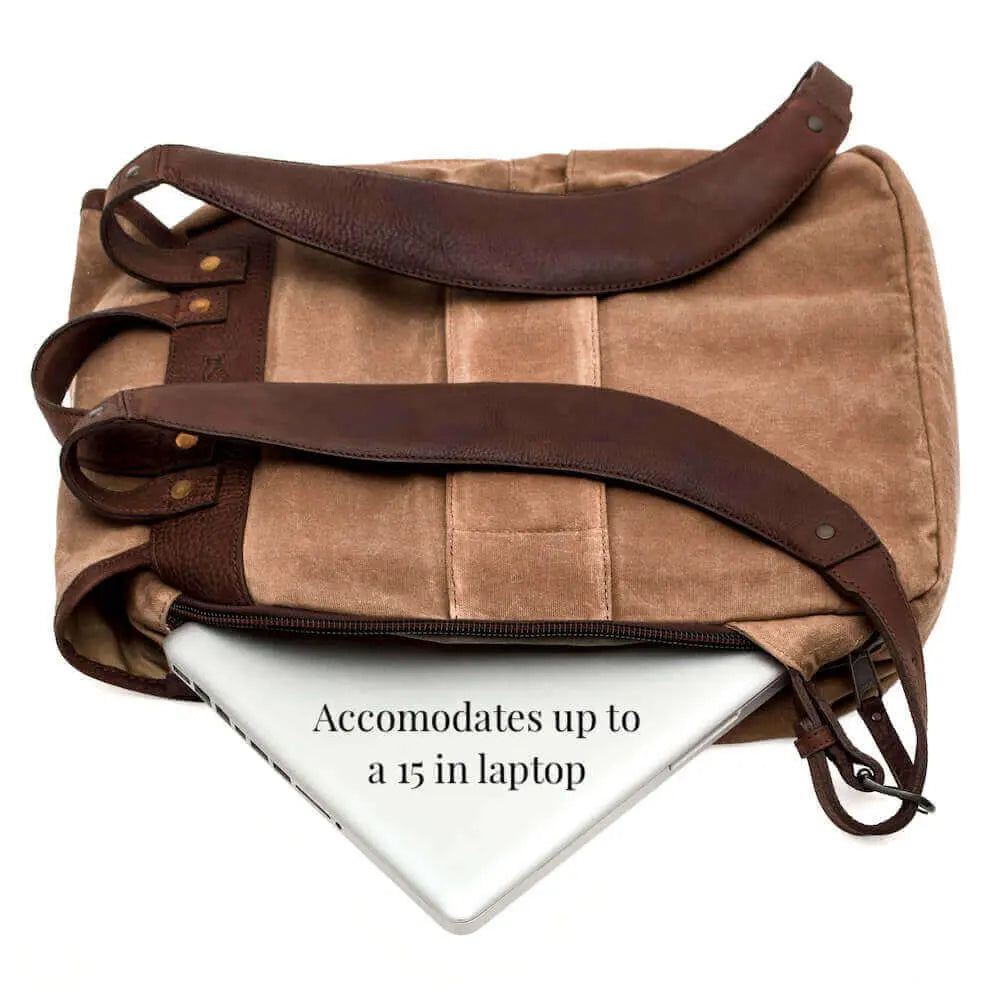 Campaign Waxed Canvas Backpack Mission Mercantile Leather Goods