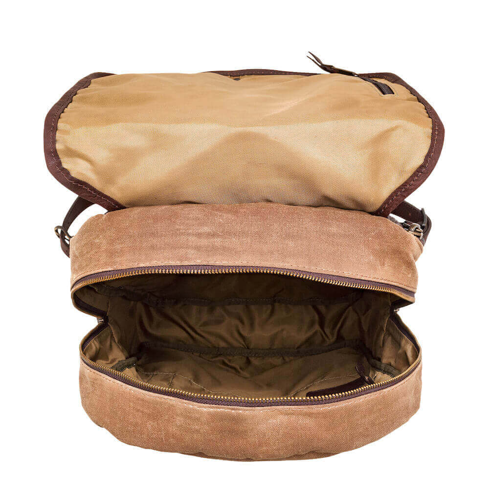 Campaign Waxed Canvas Backpack Mission Mercantile Leather Goods
