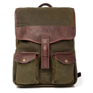 Campaign Waxed Canvas Backpack Mission Mercantile Leather Goods