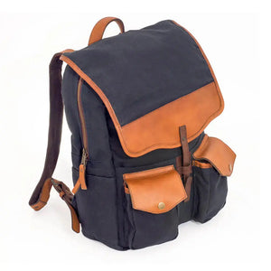 Campaign Waxed Canvas Backpack Mission Mercantile Leather Goods