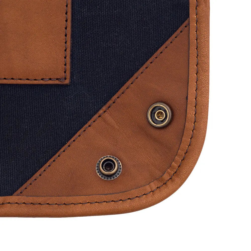 Campaign Waxed Canvas Desk Caddy by Mission Mercantile Leather Goods, handmade leather goods detail photo 13