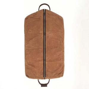 Campaign Waxed Canvas Garment Bag Mission Mercantile Leather Goods