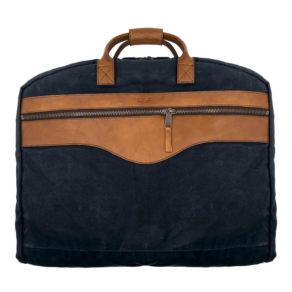 Campaign Waxed Canvas Garment Bag Mission Mercantile Leather Goods