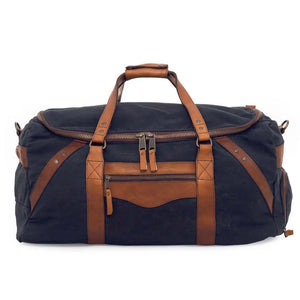 Campaign Waxed Canvas Large Duffle Bag by Mission Mercantile Leather Goods, handmade leather goods detail photo 22