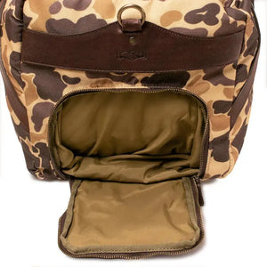 Campaign Waxed Canvas Large Duffle Bag by Mission Mercantile Leather Goods, handmade leather goods detail photo 35