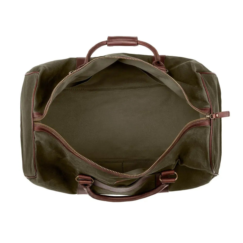 Campaign Waxed Canvas Large Field Duffle Bag Mission Mercantile Leather Goods