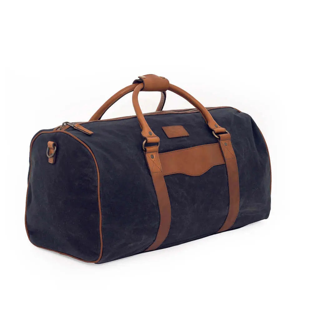 Campaign Waxed Canvas Large Field Duffle Bag Mission Mercantile Leather Goods