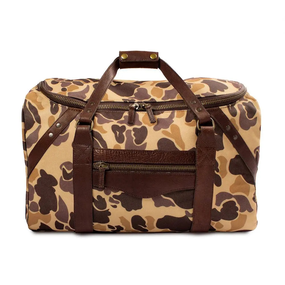 Campaign Waxed Canvas Medium Duffle Bag by Mission Mercantile Leather Goods, handmade leather goods detail photo 17