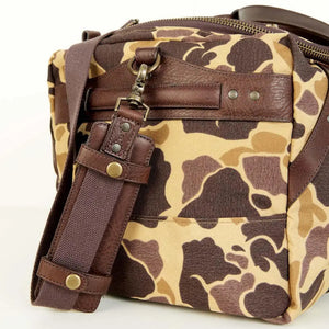 Campaign Waxed Canvas Medium Duffle Bag by Mission Mercantile Leather Goods, handmade leather goods detail photo 22
