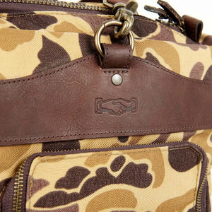Campaign Waxed Canvas Medium Duffle Bag by Mission Mercantile Leather Goods, handmade leather goods detail photo 23