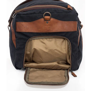 Campaign Waxed Canvas Medium Duffle Bag by Mission Mercantile Leather Goods, handmade leather goods detail photo 29