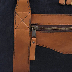 Campaign Waxed Canvas Medium Duffle Bag by Mission Mercantile Leather Goods, handmade leather goods detail photo 30