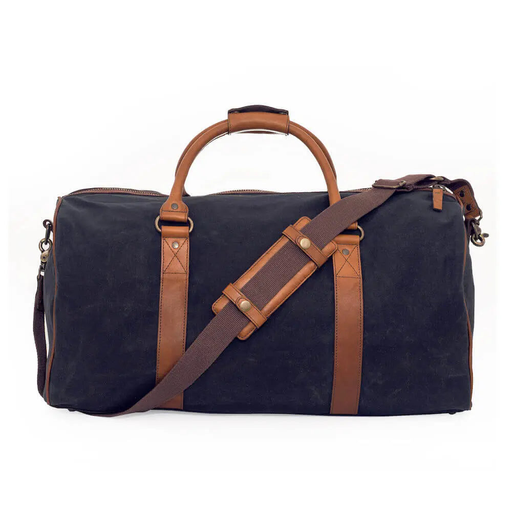 Campaign Waxed Canvas Medium Field Duffle Bag Mission Mercantile Leather Goods