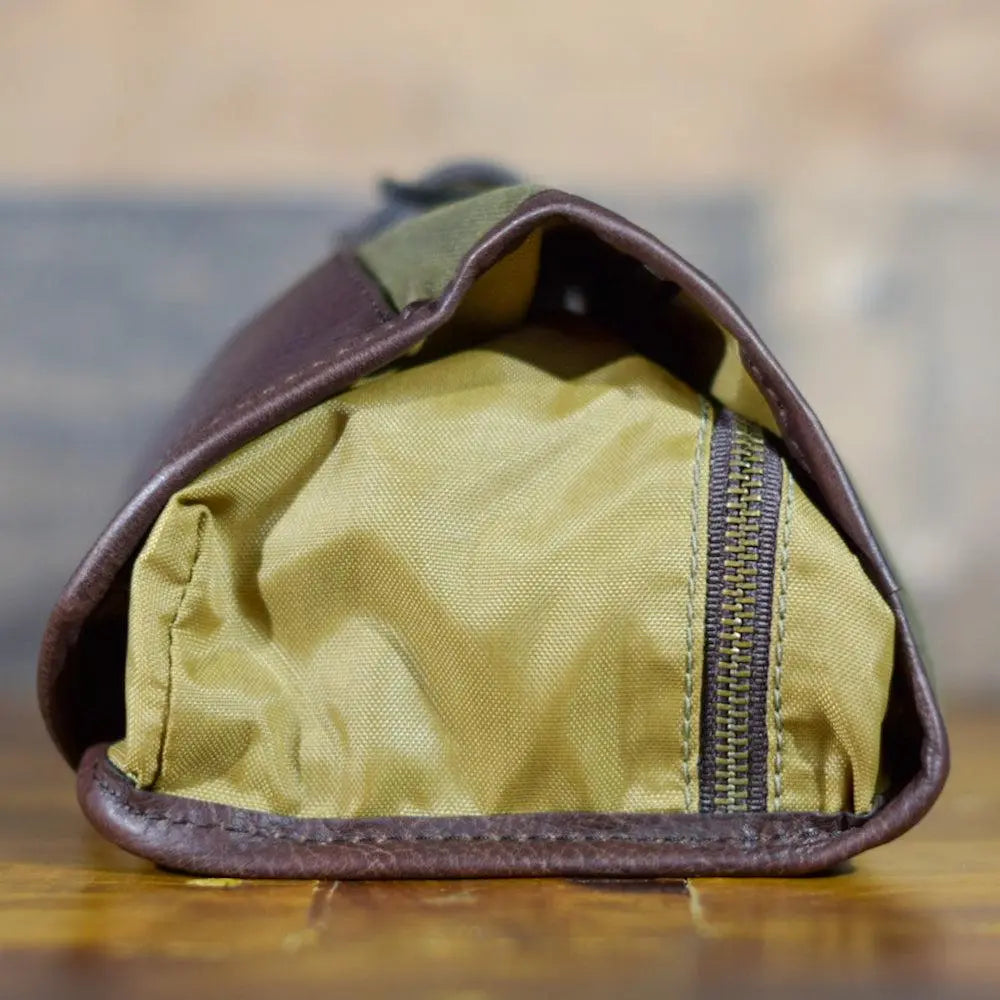 Campaign Waxed Canvas Roll-Up Toiletry Shave Kit by Mission Mercantile Leather Goods, natural skincare detail photo 20