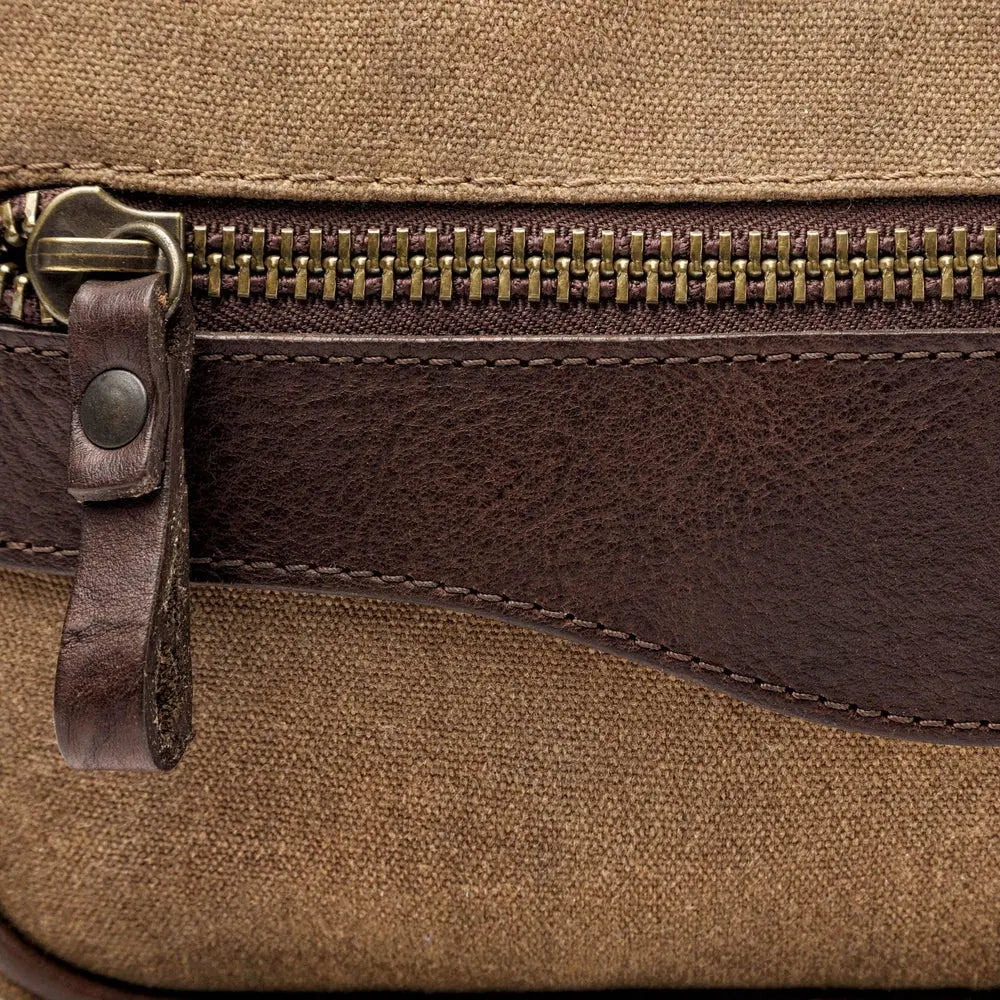 Campaign Waxed Canvas Toiletry Shave Kit Mission Mercantile Leather Goods