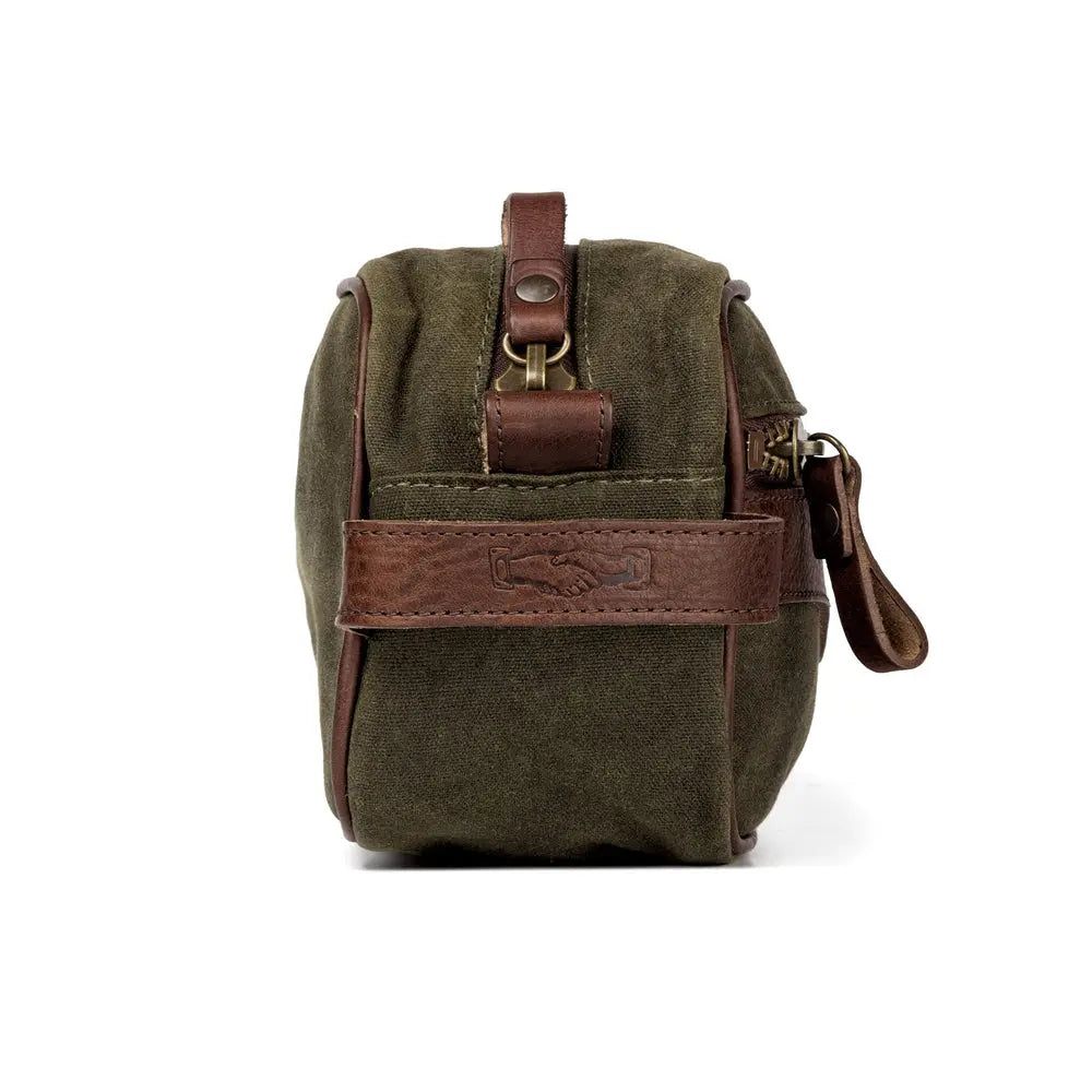 Campaign Waxed Canvas Toiletry Shave Kit Mission Mercantile Leather Goods