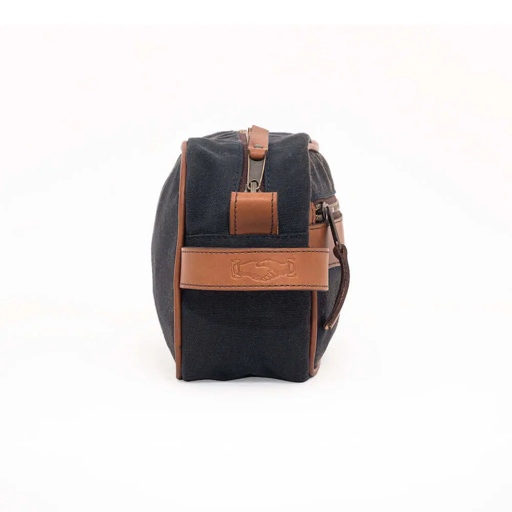 Campaign Waxed Canvas Toiletry Shave Kit Mission Mercantile Leather Goods