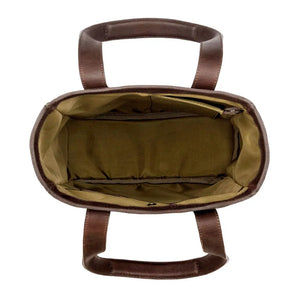 Campaign Waxed Canvas Two Bottle Wine Tote Mission Mercantile Leather Goods